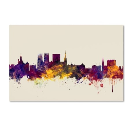 Michael Tompsett 'York England Skyline' Canvas Art,16x24